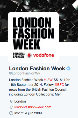 Twitter LondonFashionWeek