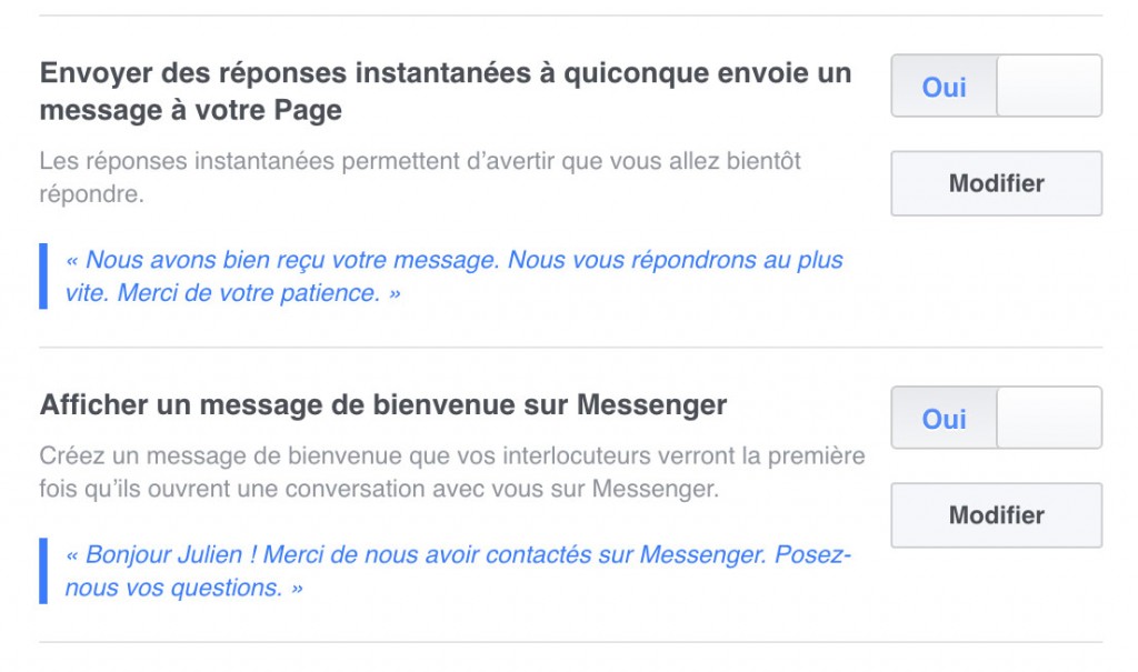 Facebook Messenger pour les pros
