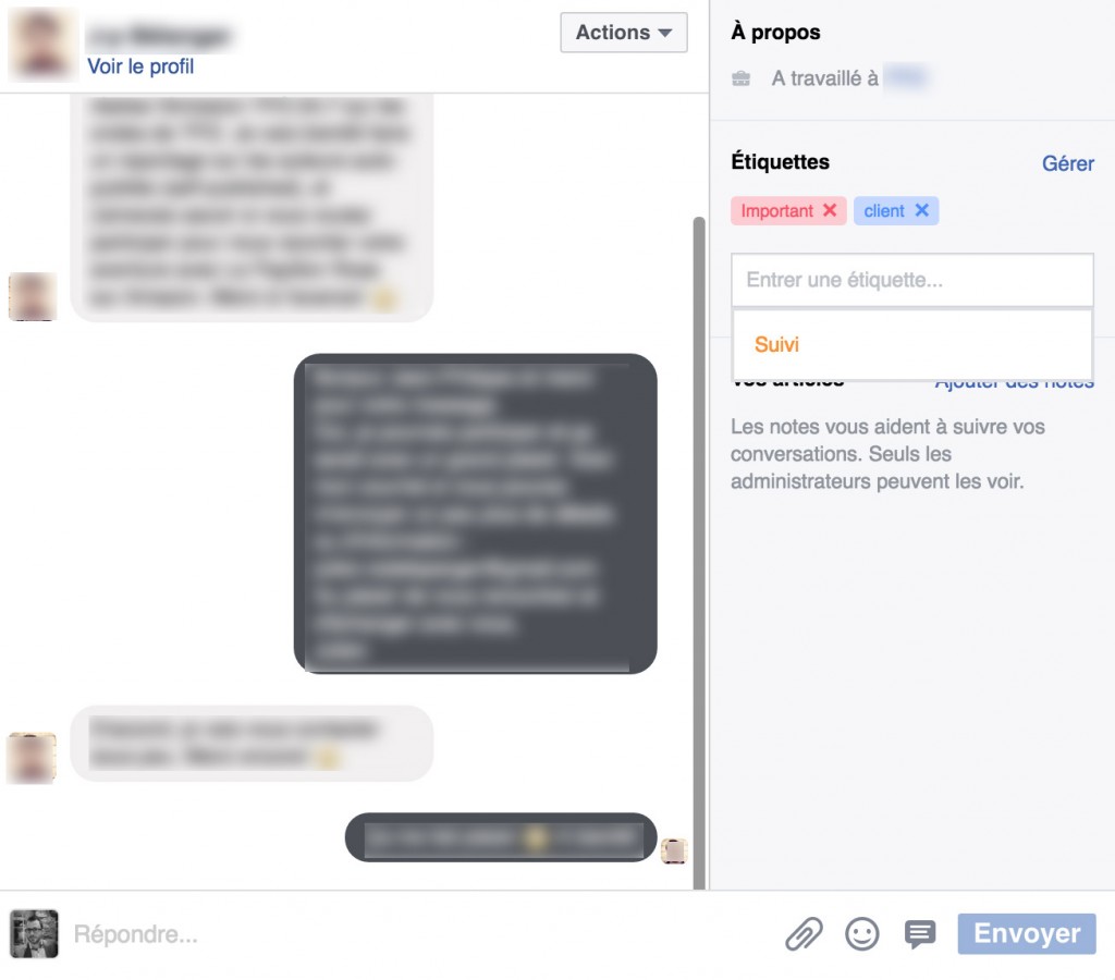 Facebook Messenger pour les pros