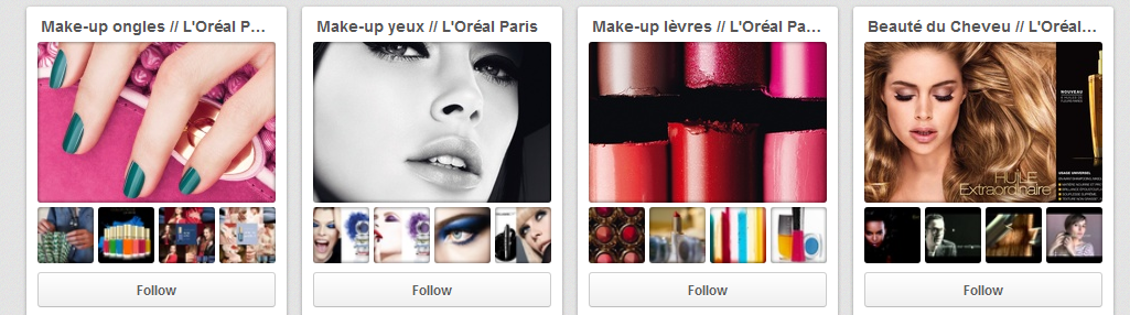 L'oréal Marque board Pinterest - Anne Delauney