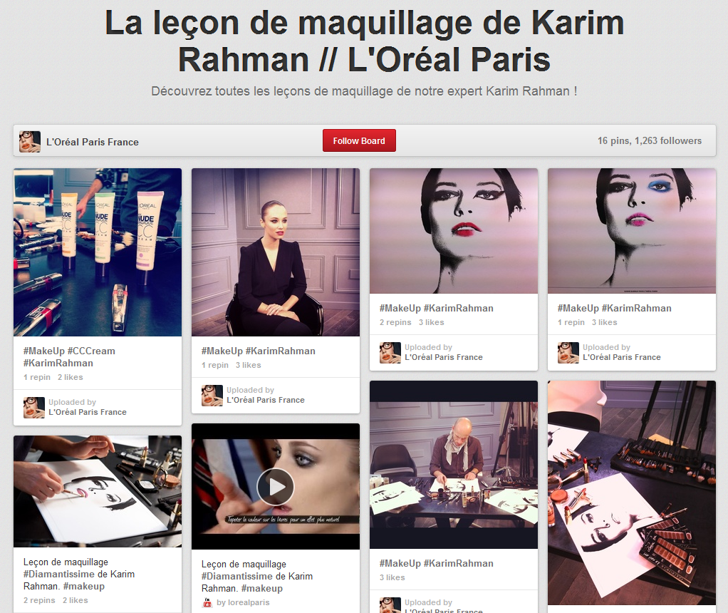 L'oréal How To board Pinterest - Anne Delauney